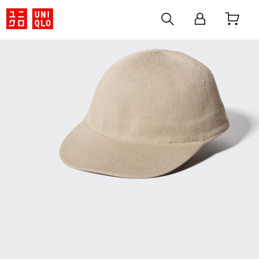 Uniqlo Beige UV Protection Knitted Cap – UPF 50+ (Sold Out)